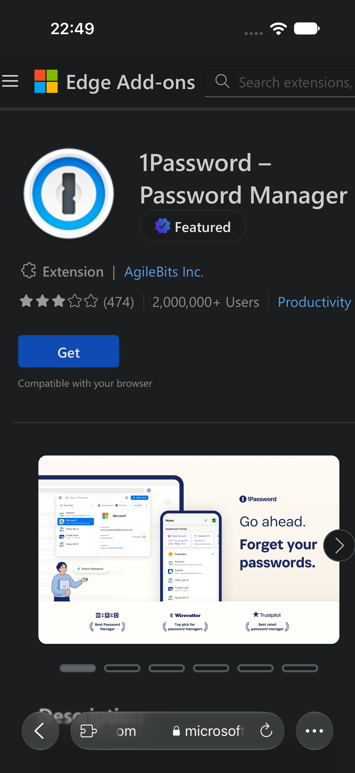 Microsoft Edge Add-ons: Устанавливайте совместимые пакеты Manifest V3 из Microsoft Edge Add-ons.